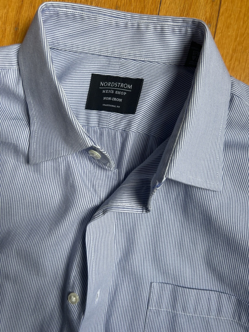 Nordstrom Light Blue Pinstripe Dress Shirt